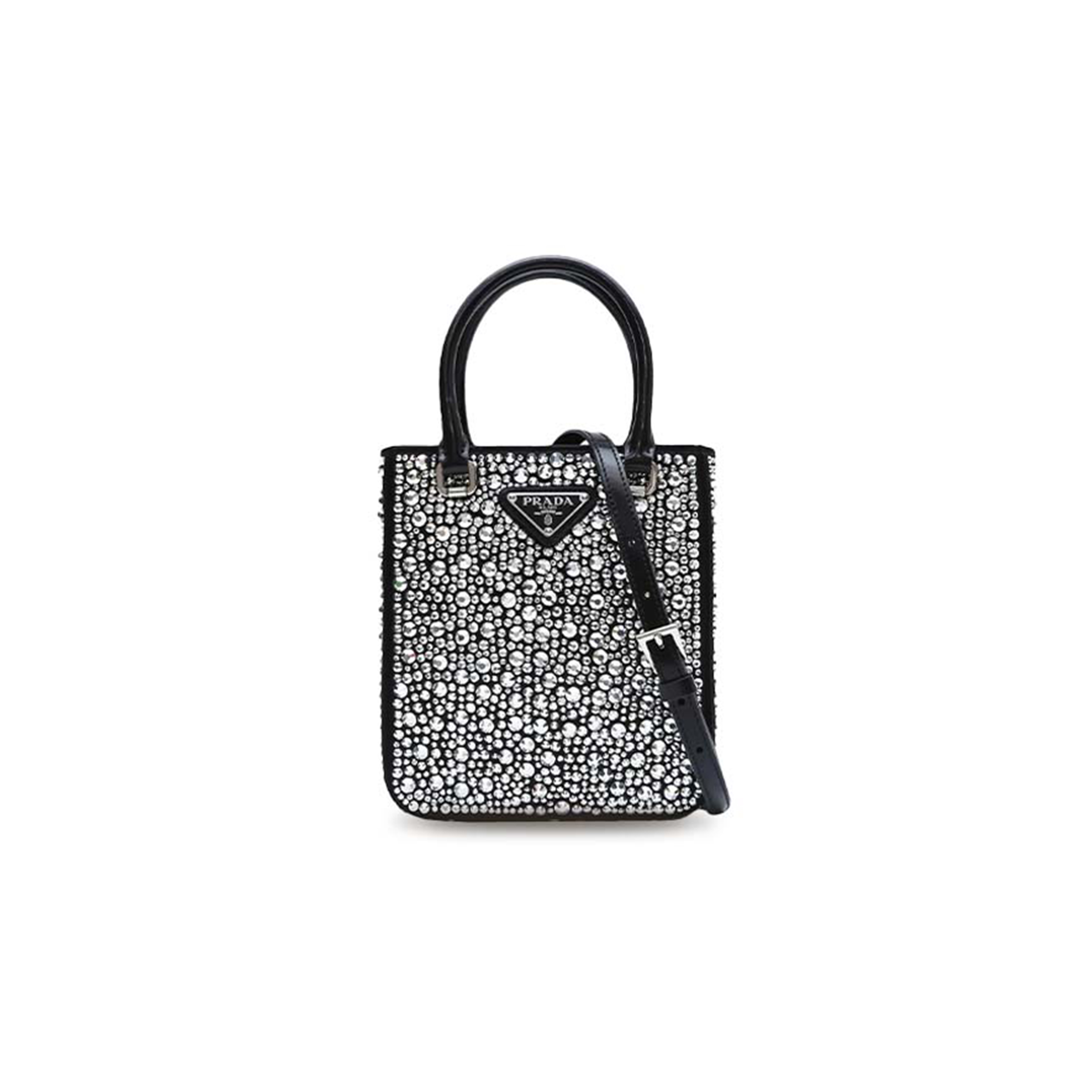 PRADA CRYSTAL SHOULDER BAG 1BA331 (17.5*15*5cm) 